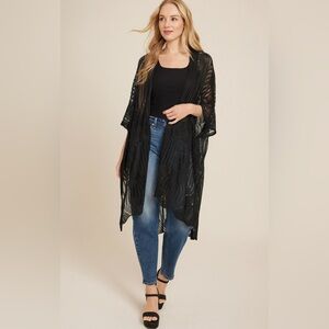 Maurices Crochet Knit Kimono One Size